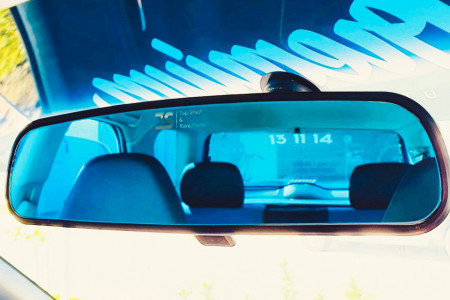 Blue Wide Angle Rear View for Impreza WRX STI GD 2001-2007