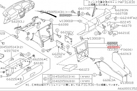 S204 Black dashboard plastic set