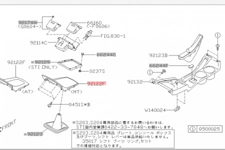 S204 Black dashboard plastic set