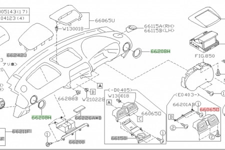 S204 Black dashboard plastic set