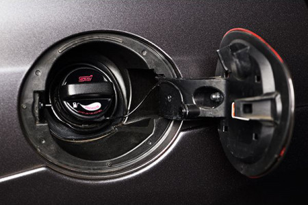 STI Fuel cap sticker PREMIUM FUEL